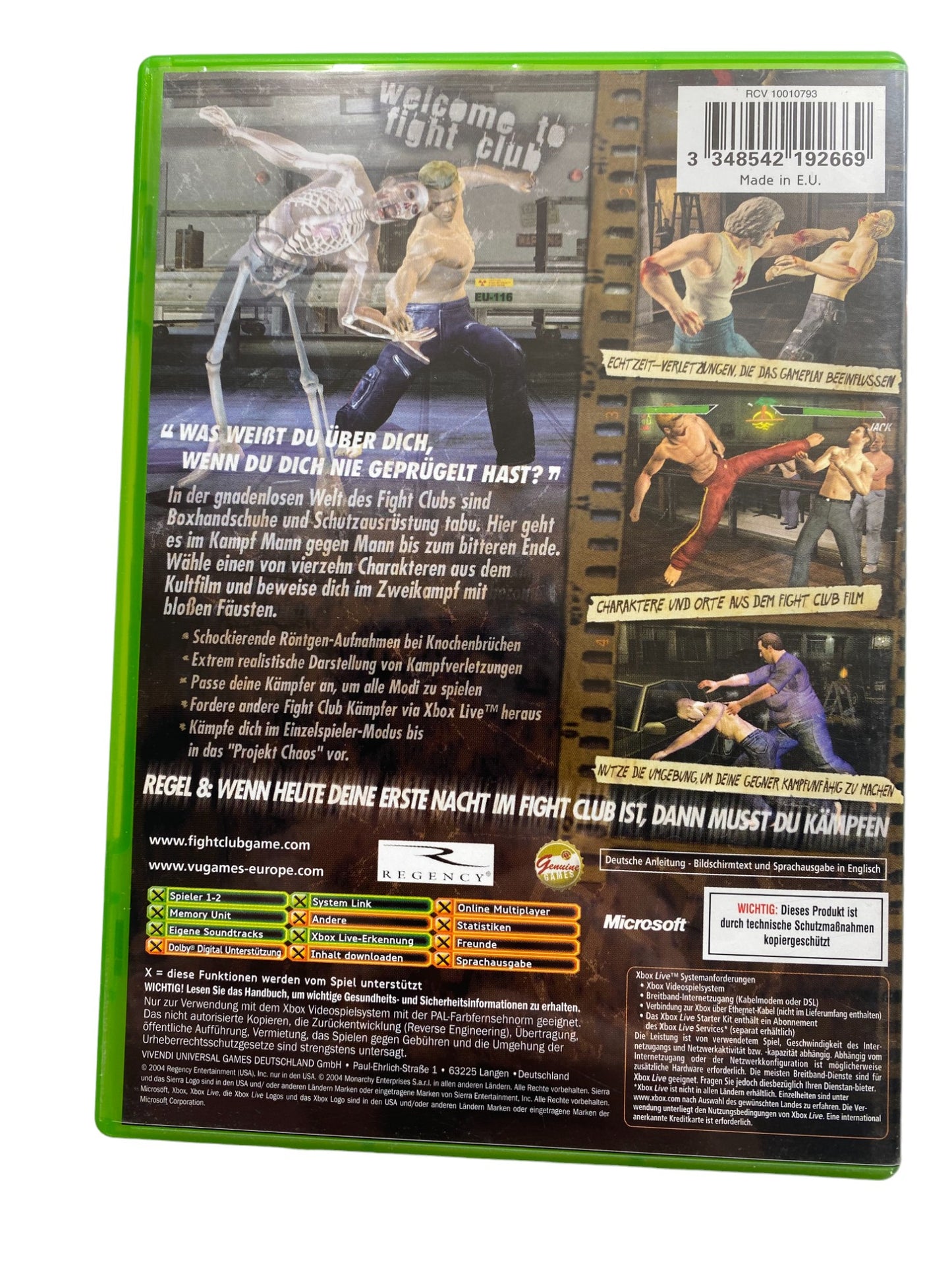 Fight Club - Microsoft Xbox