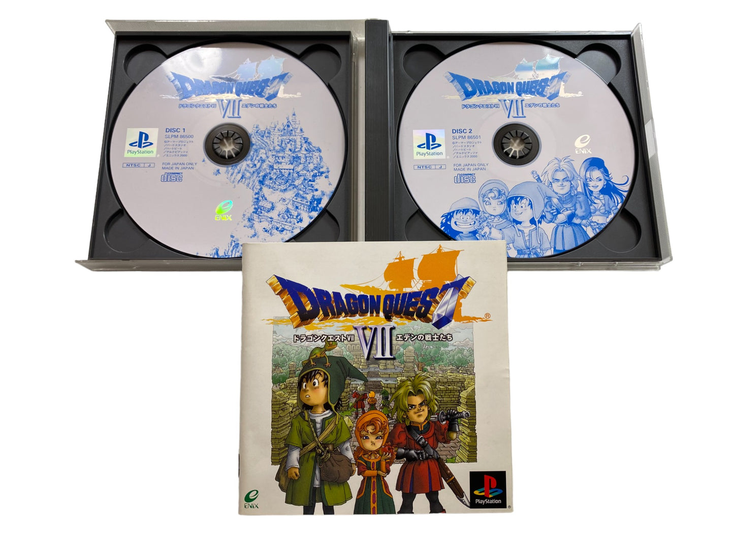 PS1 - Dragon Quest VII - Playstation 1 (CDs KRATZFREI) NTSC-J Japan Version