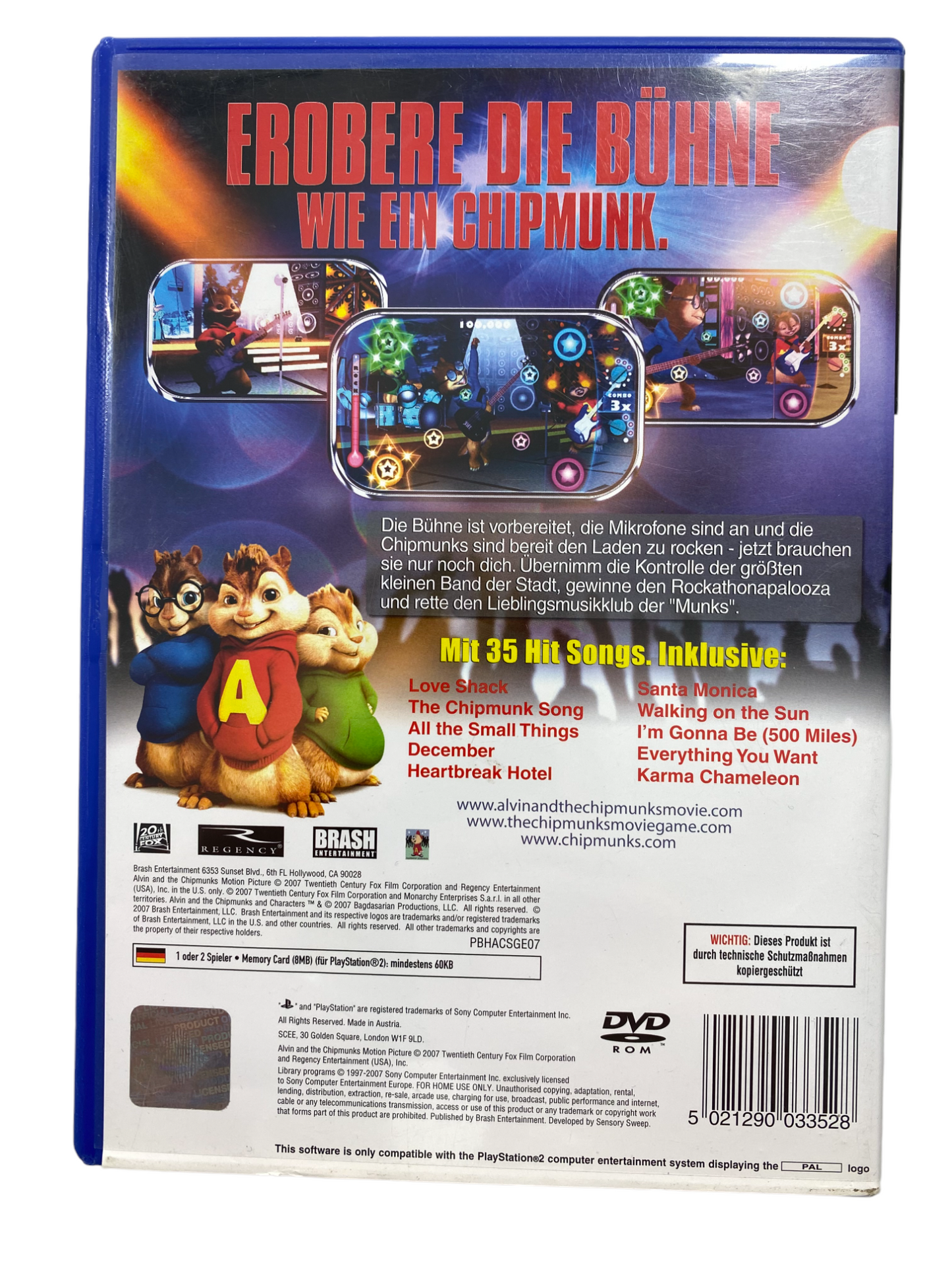PS2 - Alvin und die Chipmunks - Der Kinofilm - Playstation 2