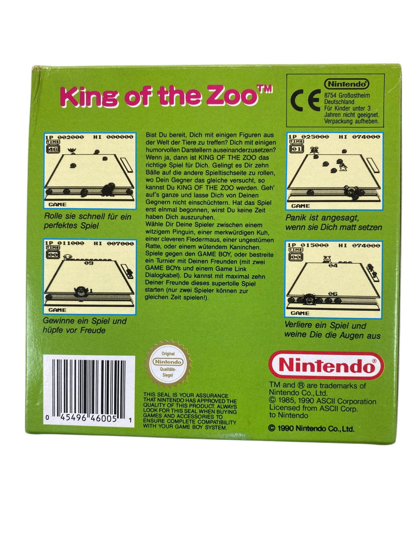 King of the Zoo - Nintendo Game Boy (CIB) Neuwertig / Mint!
