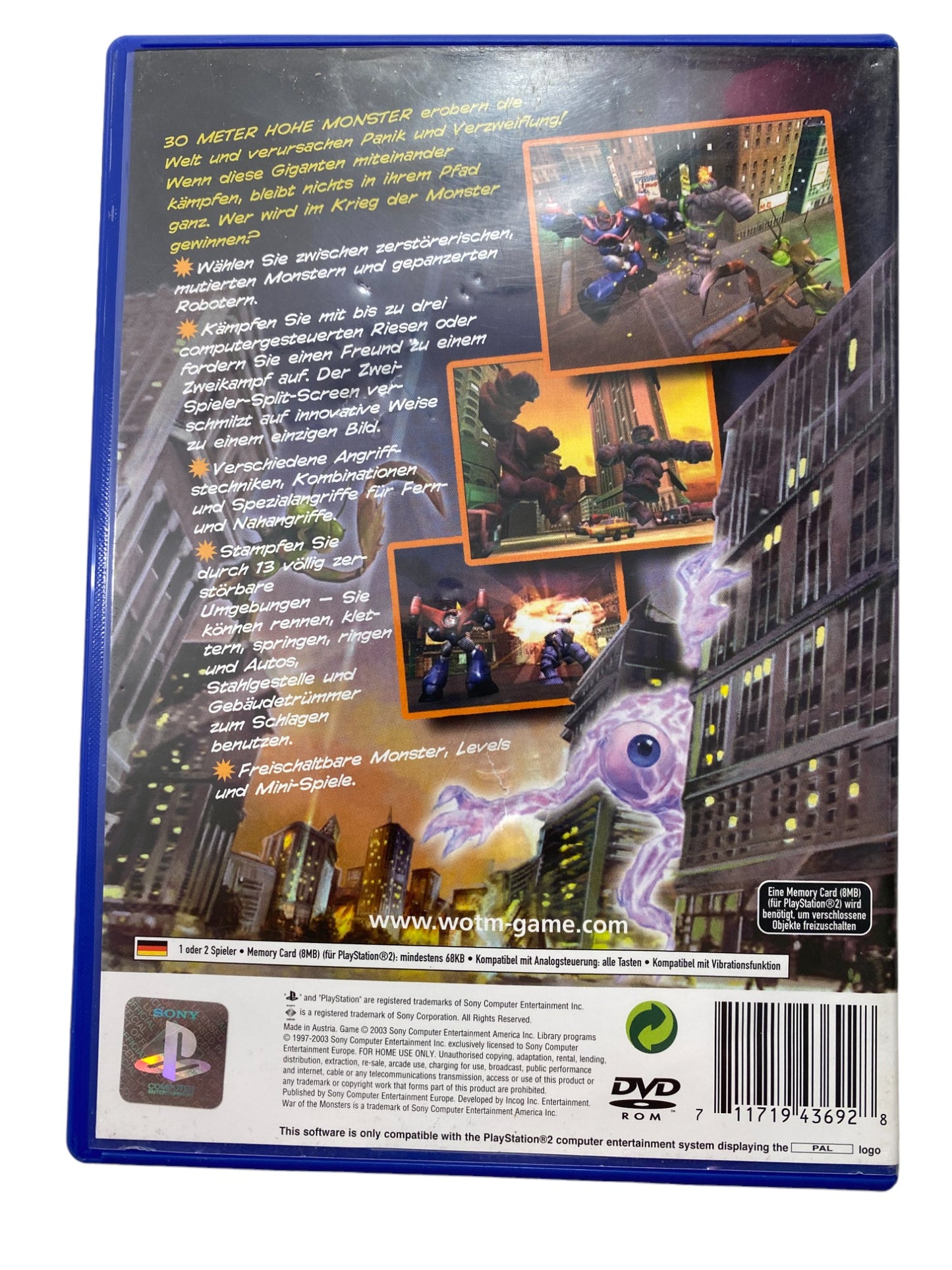 PS2 - War of the Monsters - Playstation 2