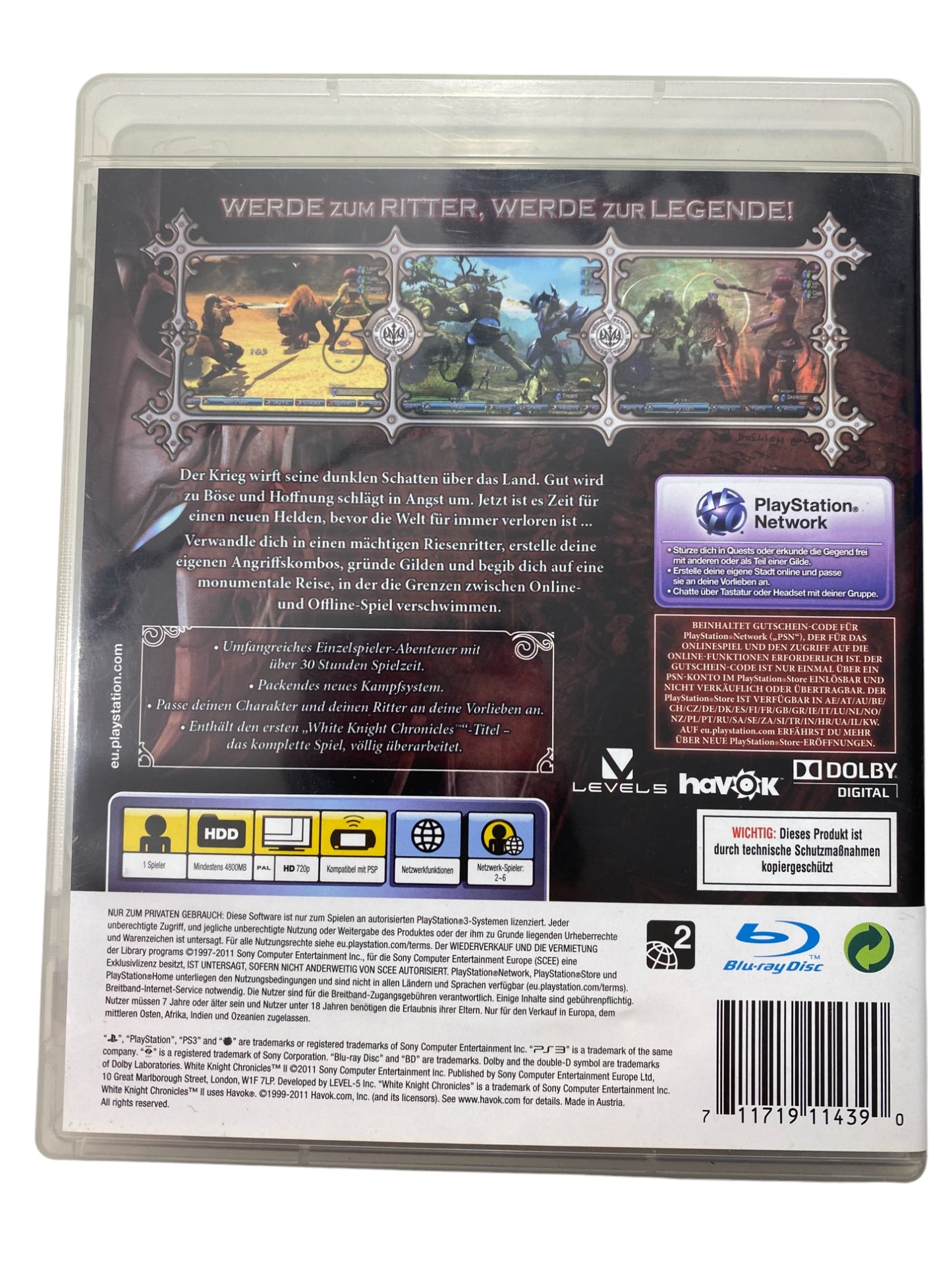 PS3 - White Knight Chronicles II - Playstation 3 (CD KRATZFREI)