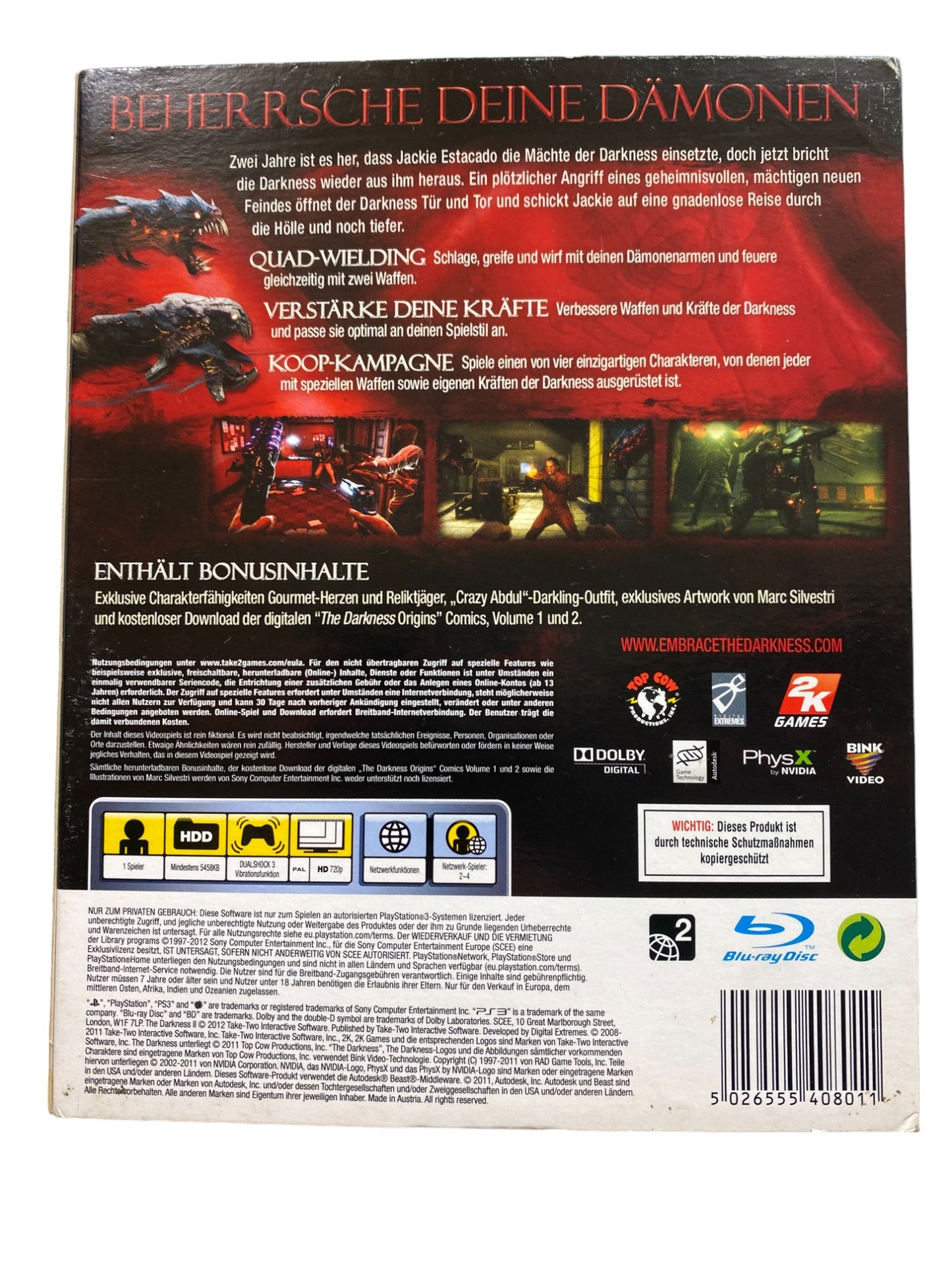 PS3 - The Darkness II - Limited Edition - PlayStation 3 (CD KRATZFREI)