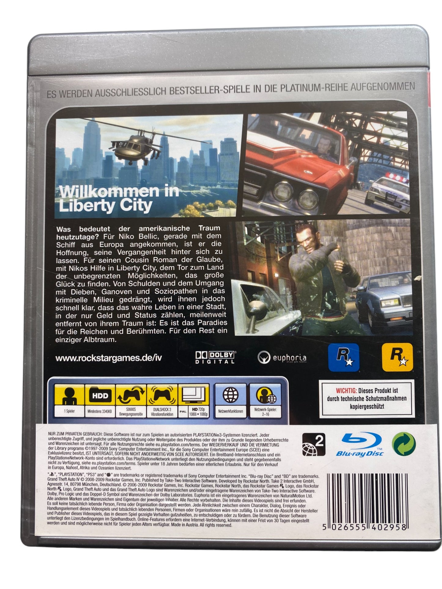 Grand Theft Auto / GTA IV - PlayStation 3 (CD KRATZFREI) inkl. Karte / Poster