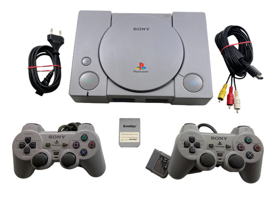 Sony Playstation 1 / PS1 FAT Konsole + 2 Controller + Kabel