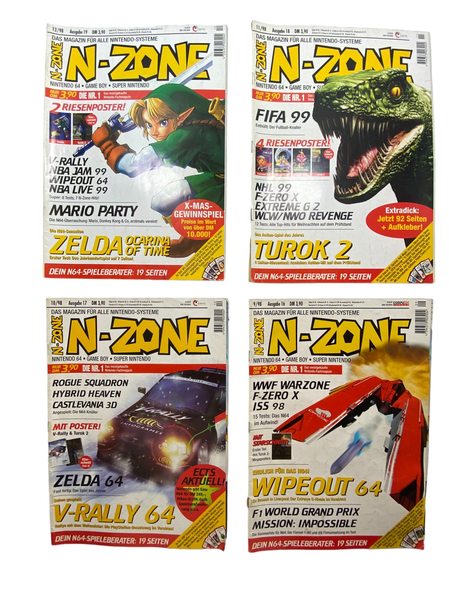 N-Zone Magazin / Zeitschrift von 1998 Ausgabe 16-19 (4 Stück)