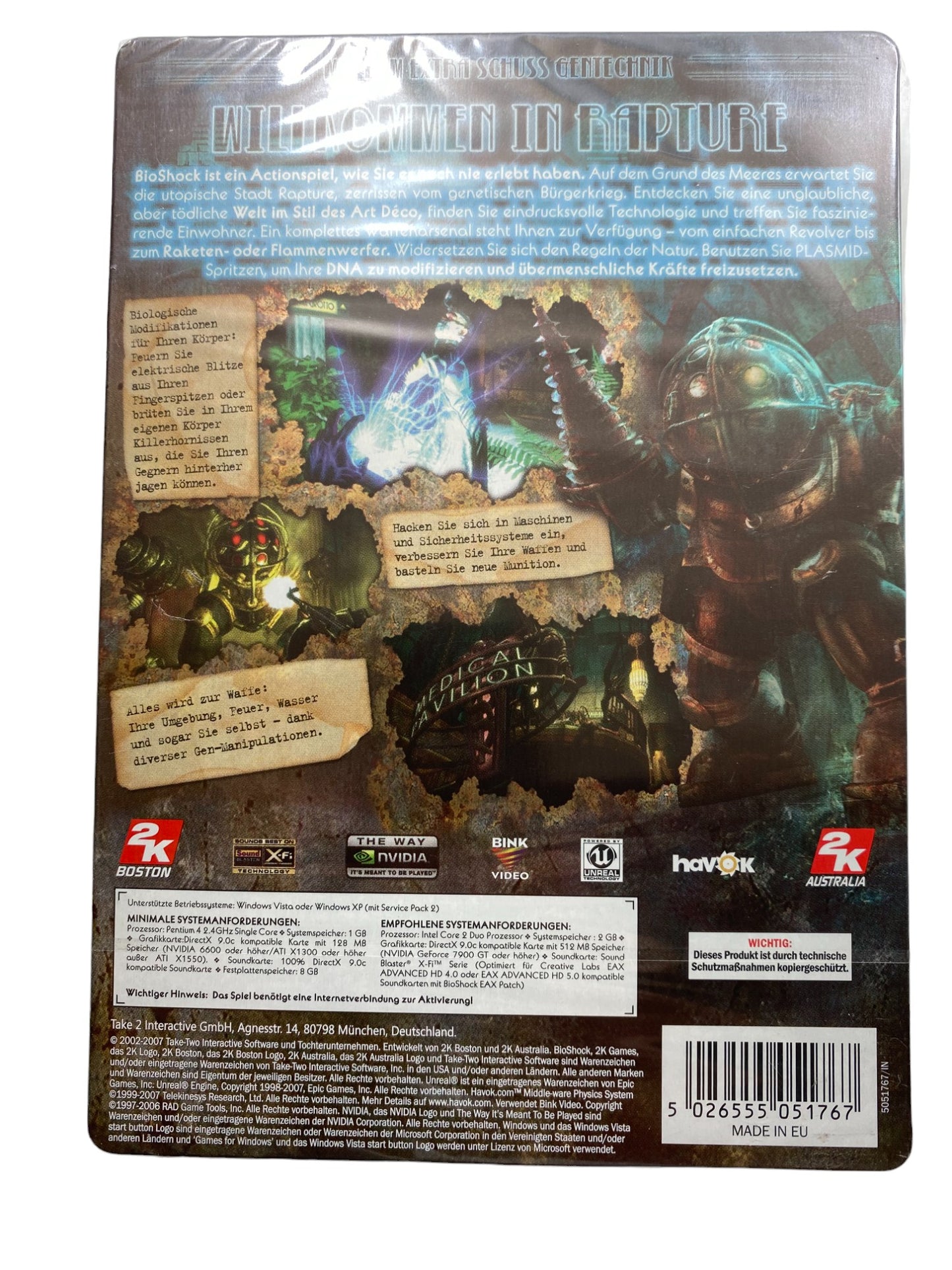 Bioshock - Steelbook - für PC (NEU / Sealed)