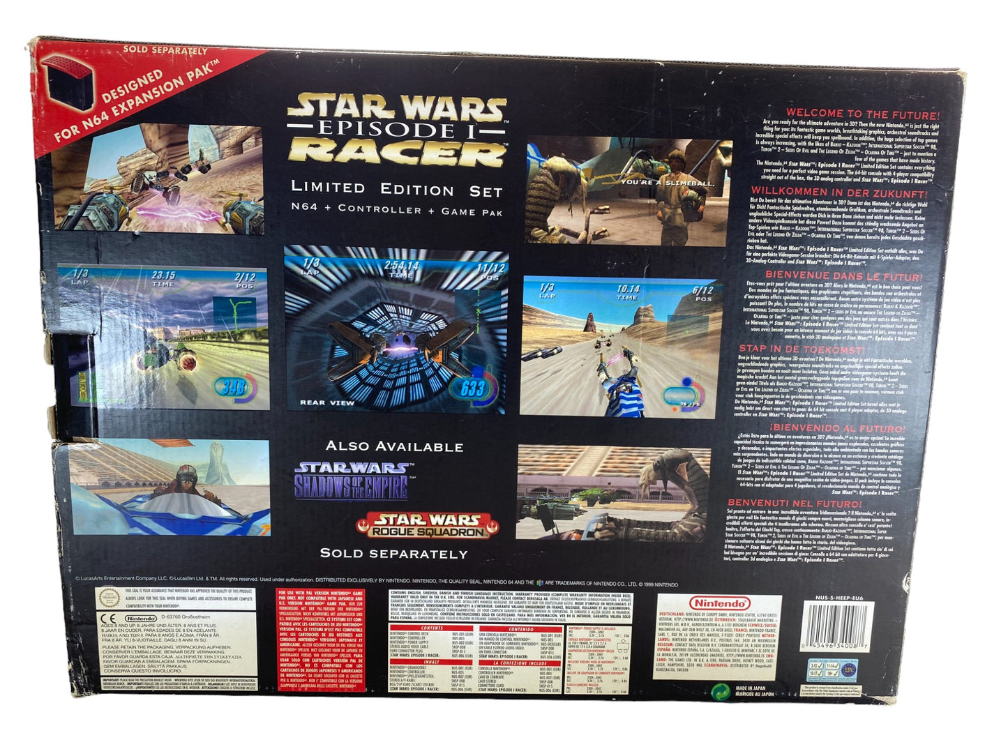 Nintendo 64 / N64 Konsole Limited Edition Set - Star Wars Episode 1 Racer (OVP)