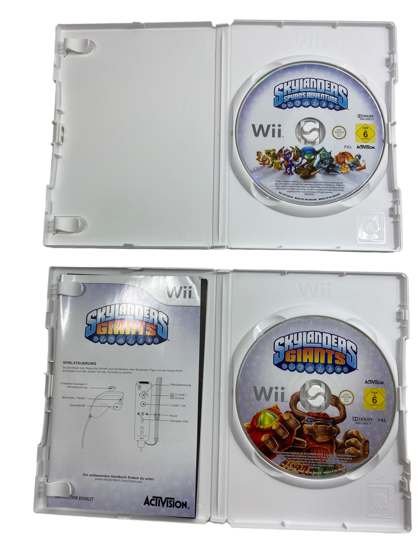 Skylanders Giants + Spyro Adventure - Nintendo Wii (CDs KRATZFREI)