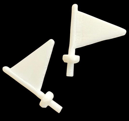 2x Fahne / Flagge für Spiel des Lebens von MB als Ersatzteil