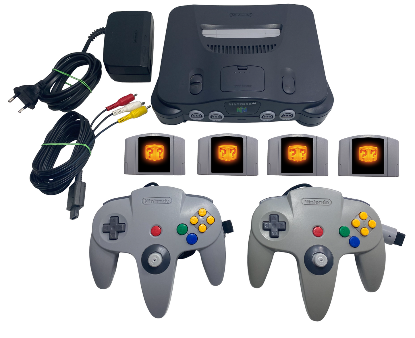 Nintendo 64 / N64 Konsole + 2 Original Controller + 4 Spiele inkl. Kabel