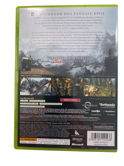 The Elder Scrolls V Skyrim - Xbox 360 (inkl. Karte)