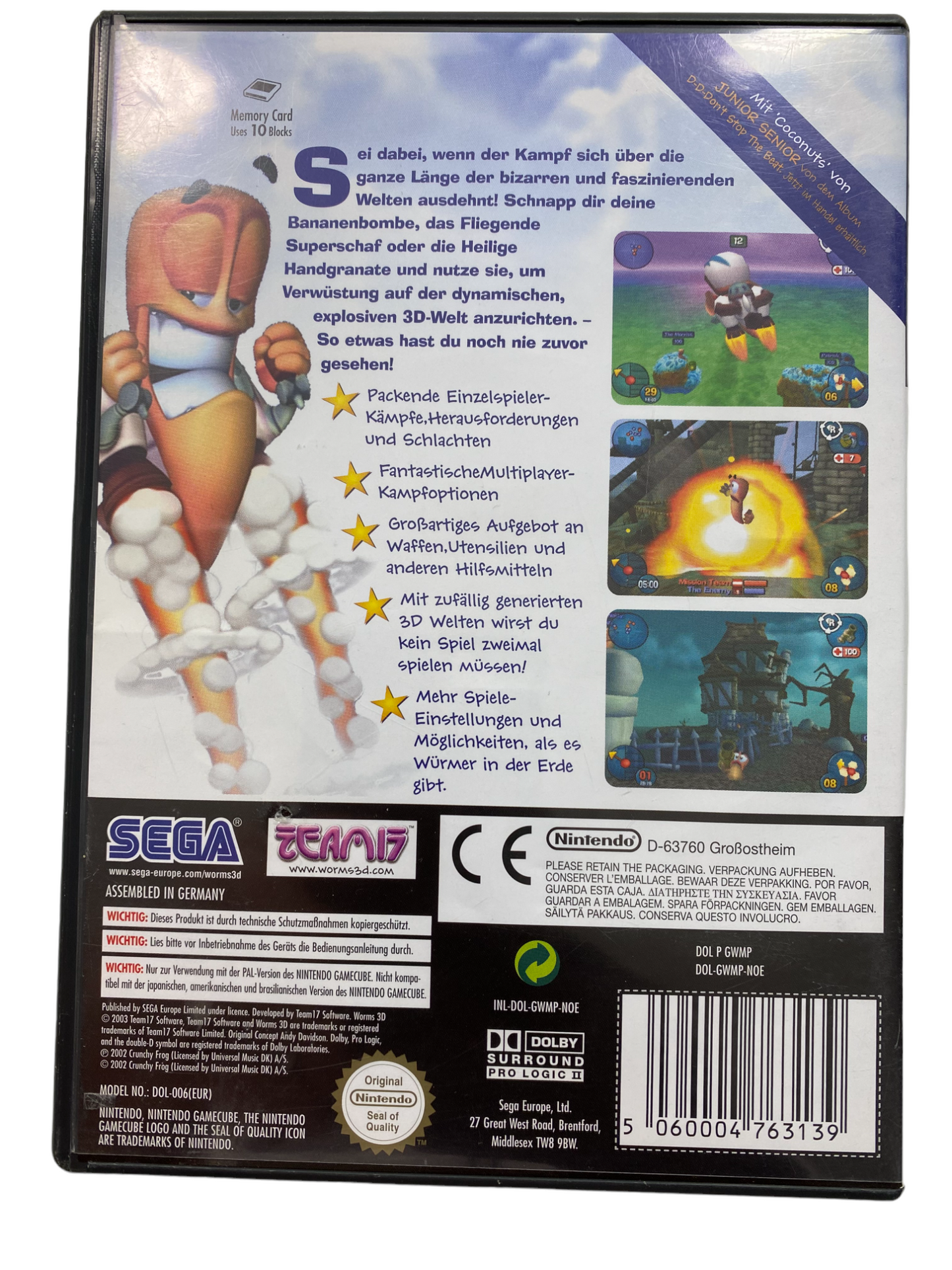 Worms 3D - Nintendo GameCube (CD KRATZFREI)